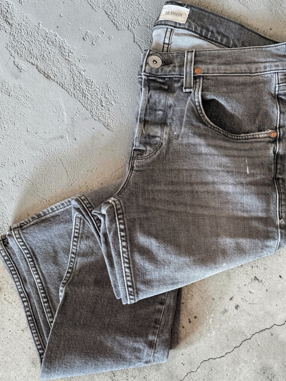 Hudson Jeans Men's Gray Slim Straight Denim
